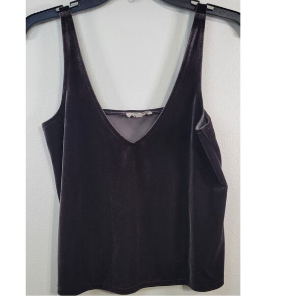 Madewell Velvet Tank Top Womens XXS Black Goth Witchy Whimsical Punk Biker Top - Picture 3 of 8